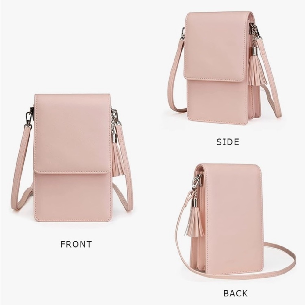 Pink Crossbody Cell Phone Purse View 2